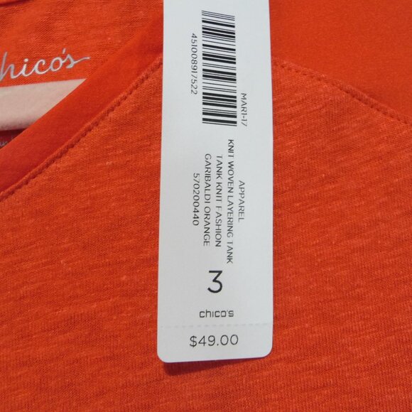 CHICO'S SIZE 3 LINEN BLEND TANK TUNIC - Picture 4 of 7